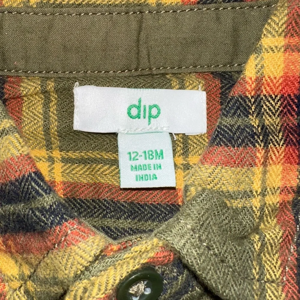 Dip Baby Boy Plaid Flannel Button Down Shirt